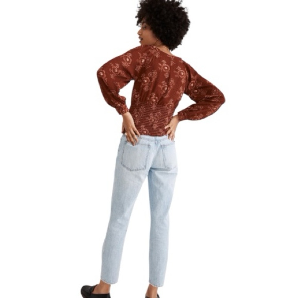Madewell Preston Puff Sleeve Top in Letterpress Floral Size M - Picture 3 of 8